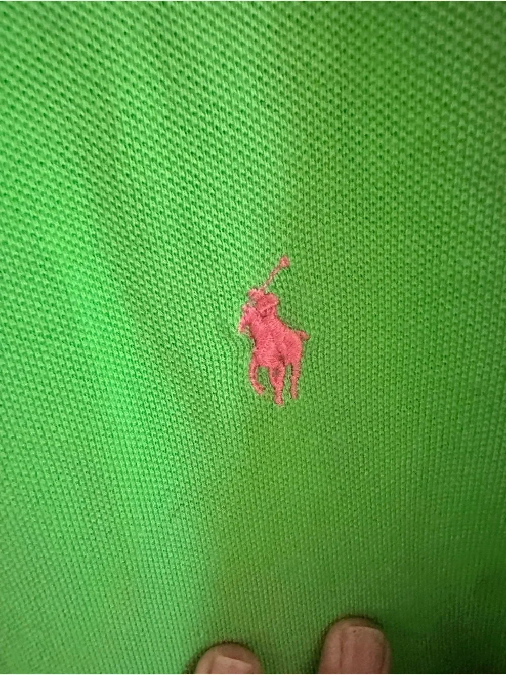 Polo Ralph Lauren Men’s Green Polo Shirt Big & Tall 4XLT Pink Pony